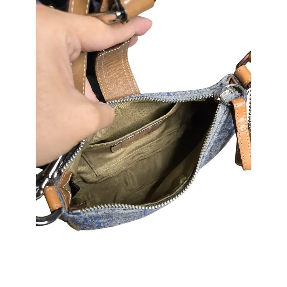 Coach Y2K Vintage Coach Mini Hampton Plaid Buckle Demi Hobo